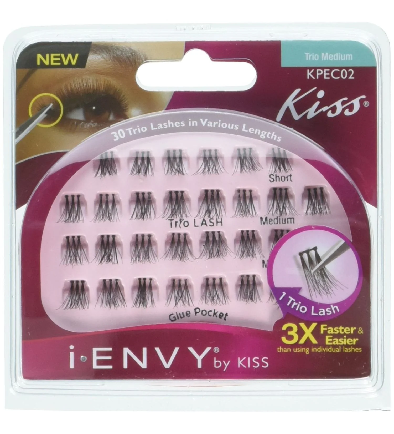 IEnvy 3D Trio Classic Medium Individual Eyelashes - Image 4