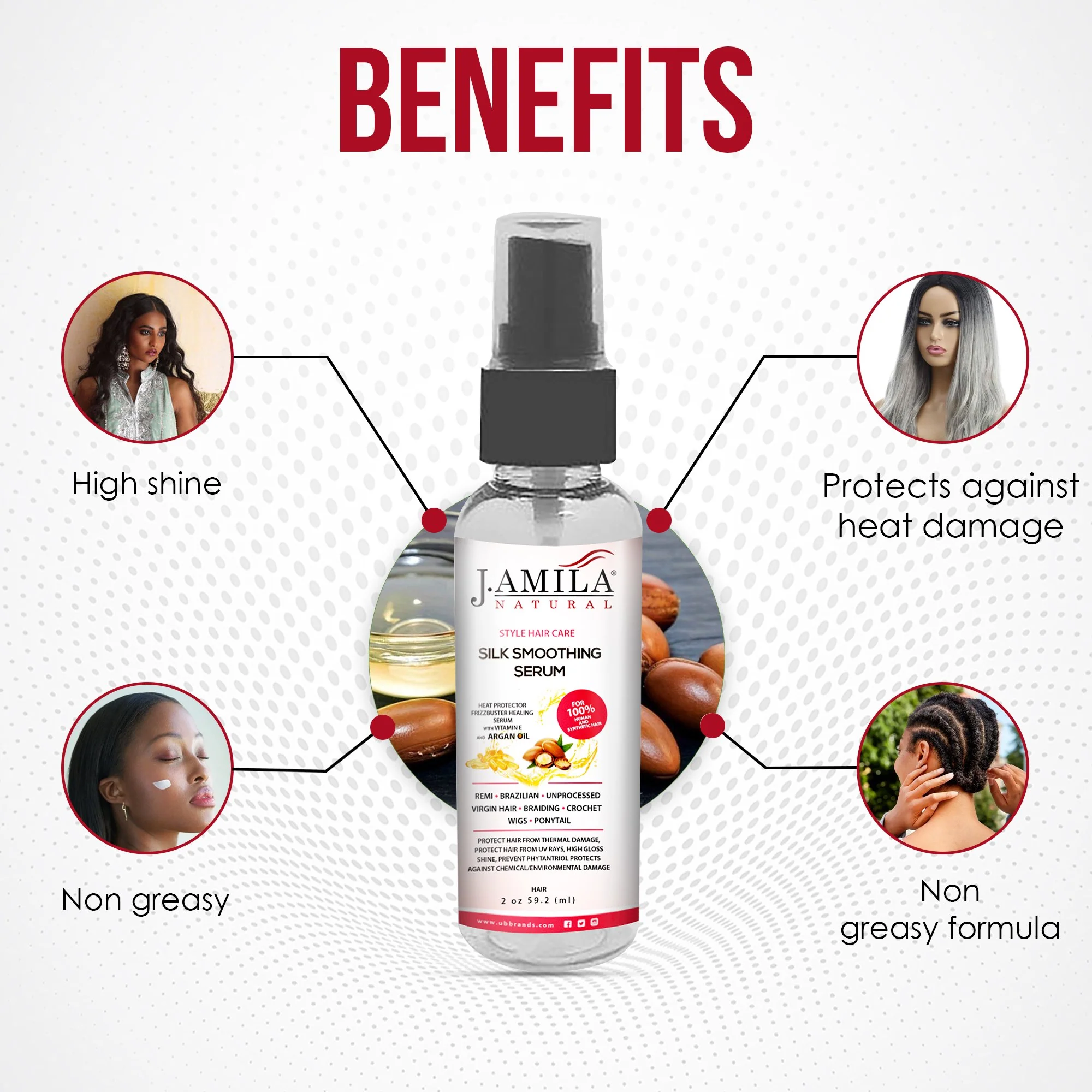 J.amila Silk Smoothing Serum 2 oz - Image 2