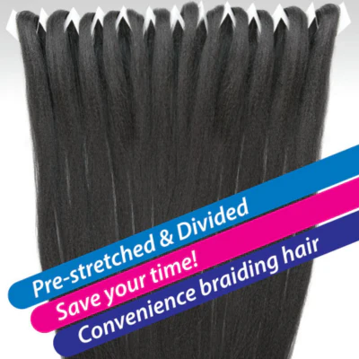 JANET 60" 3X BRAIDS PRE-SECTIONED PRE-STRETCHED EZ SPLIT - Image 3