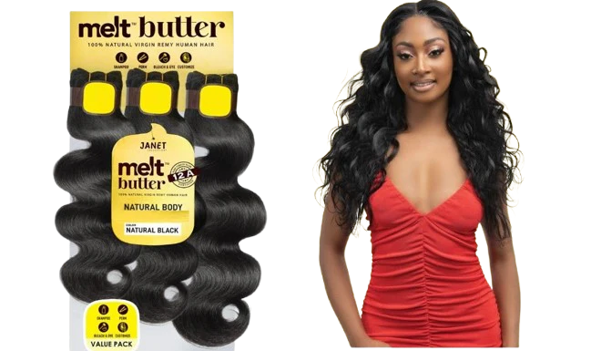 Janet Melt Butter Human Hair – 3 Bundles - Image 2