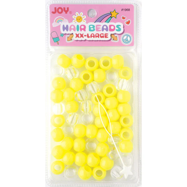 Joy Jewelry Neon Pink Round Plastic Hair Beads - Image 5