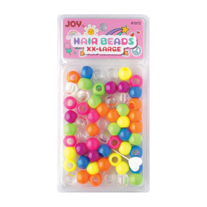 Joy Jewelry Pink Round Plastic Hair Beads - Image 7