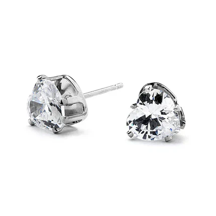 Joy Jewelry Sterling Silver Small Star Cubic Zirconia Stud Earrings (Z01) - Image 4