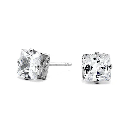 Joy Jewelry Sterling Silver Small Star Cubic Zirconia Stud Earrings (Z01) - Image 5
