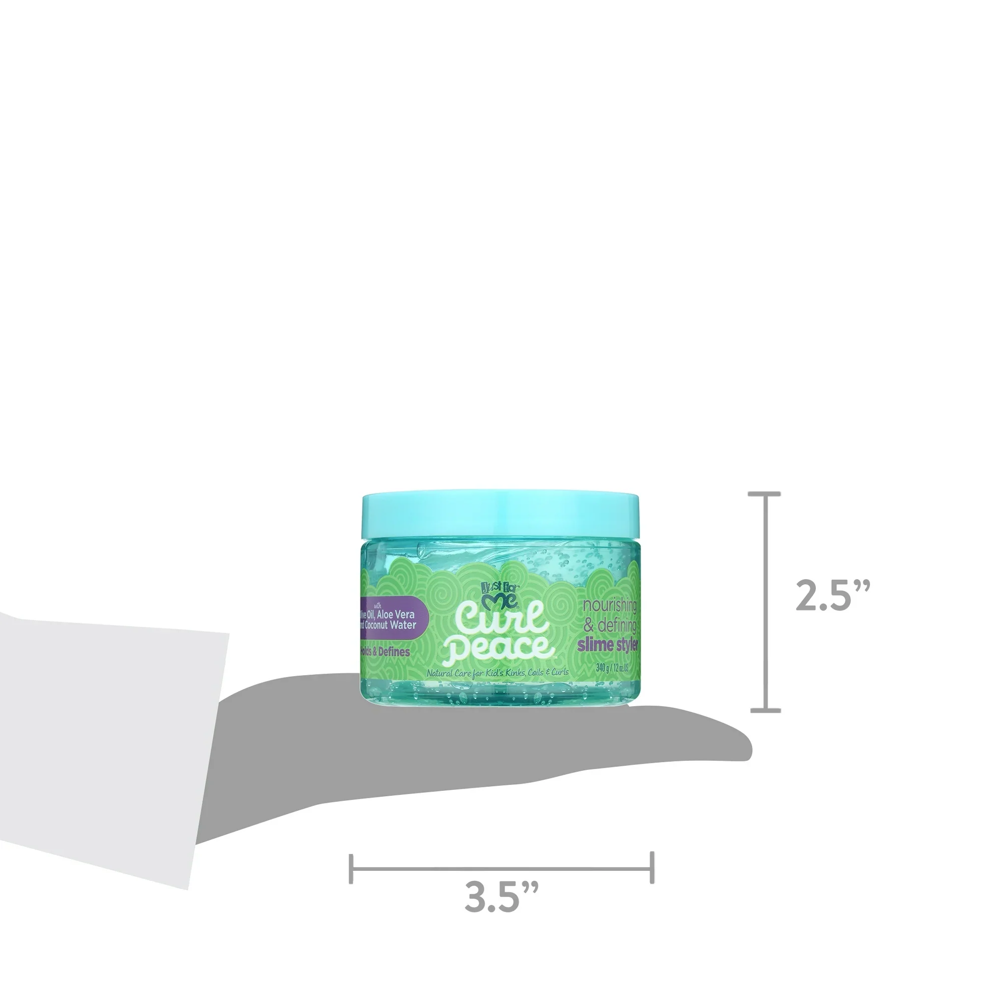 Just For Me Curl Peace Nourishing Jar Women Hair Styling Gel 12 oz - Image 3