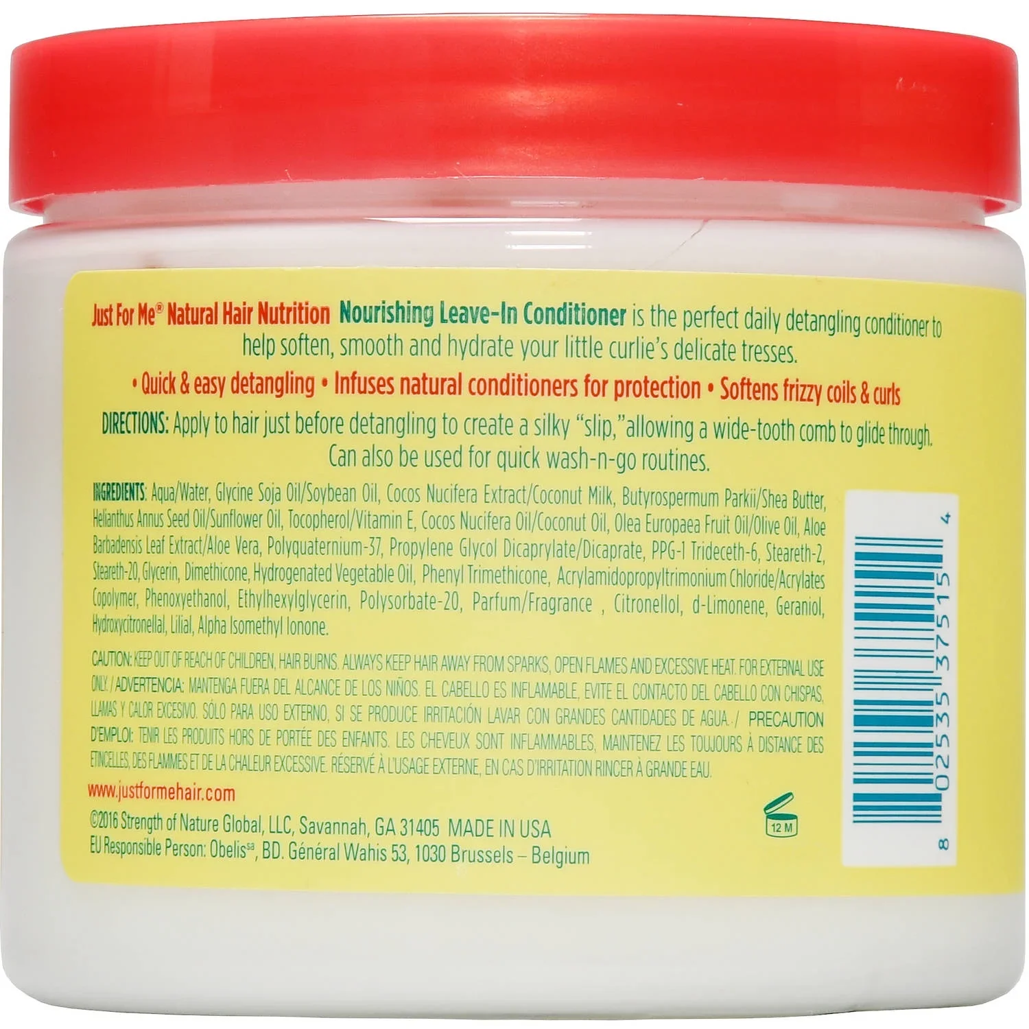 Just For Me Natural Hair Milk Nourishing Leave-In Conditioner - For Curly, Coily & Relaxed Hair 15 oz - Image 2