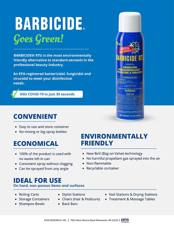 King Research Barbicide Ready to Use Spray - 15oz - Image 2