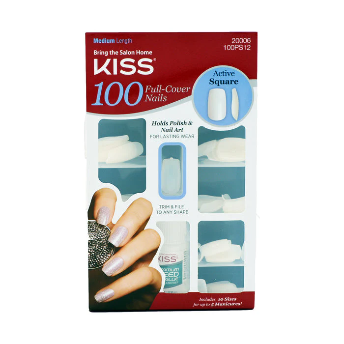 KISS 100 FULL COVER NAILS - SELECT STYLE/LENGHT