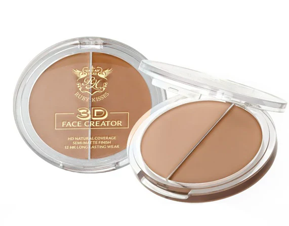 RUBY Kisses 3D Face Creator Duo Cream Foundation & Concealer Buildable Coverage - Image 11