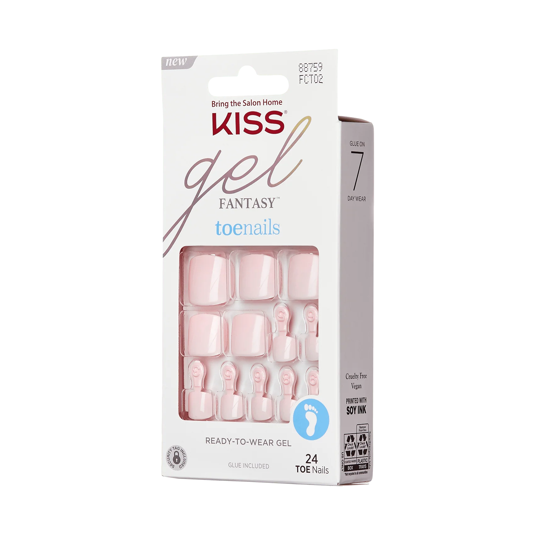KISS Fantasy Gel Toenails - Salon-Perfect Pedi with a Flawless Gel Finish