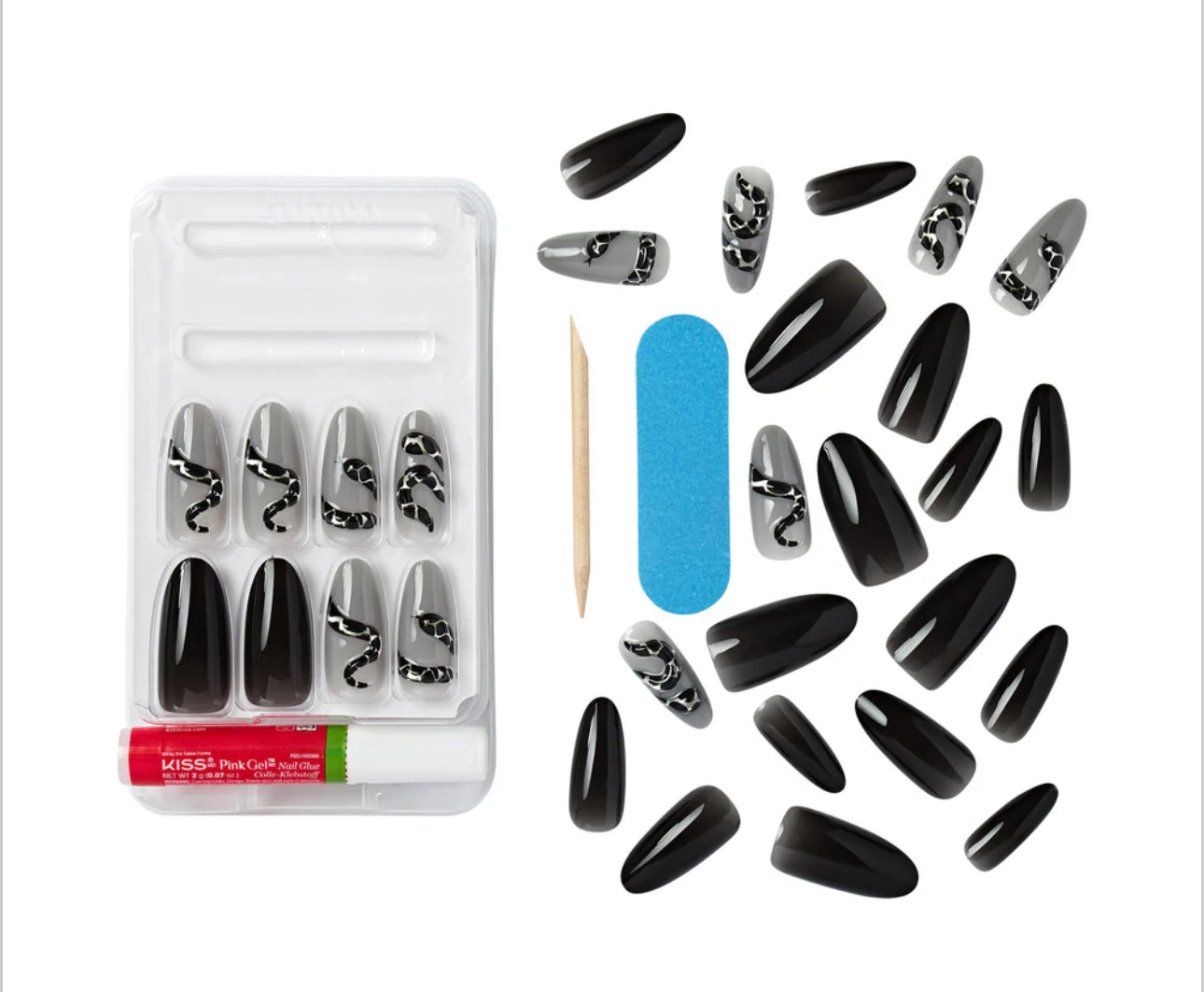 KISS Gel Fantasy Allure – Ready-to-Wear False Nail Shine, Medium Square FA03Y0 - Image 3
