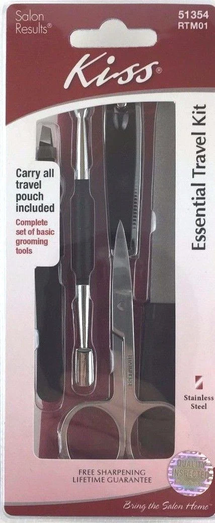 KISS NEW YORK ESSENTIAL TRAVEL KIT 6PC BASIC GROOMING TOOLS