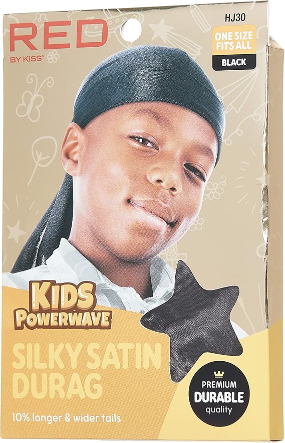 RED BY KISS Kids Silky Satin Durag - Image 2