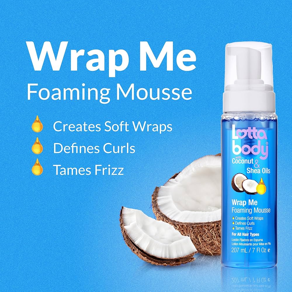 Lottabody Coconut & Shea Wrap Me Foaming Curl Mousse 7oz - Image 3