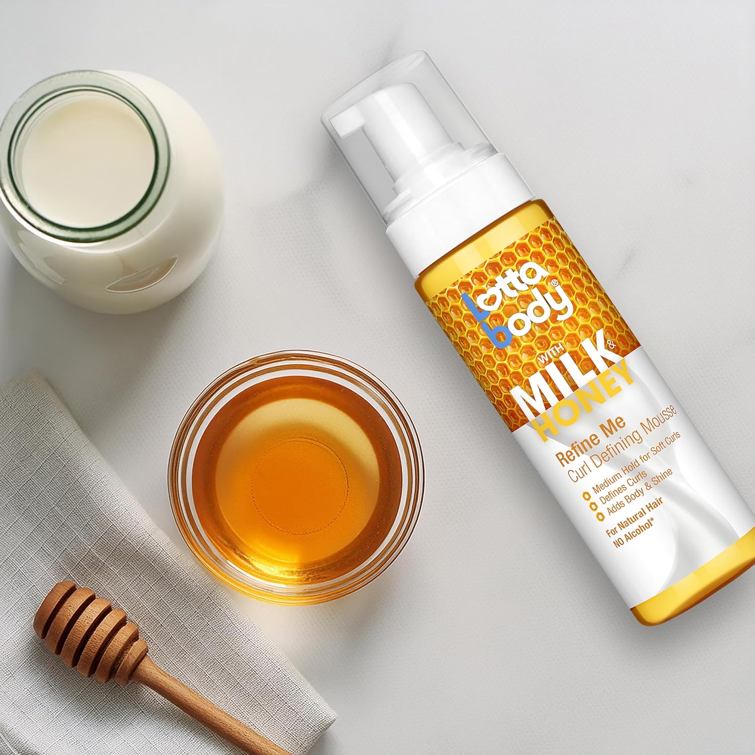 L/Body Milk & Honey Refine Me Curl Mousse 7 oz Soft Defined Curls - Image 7