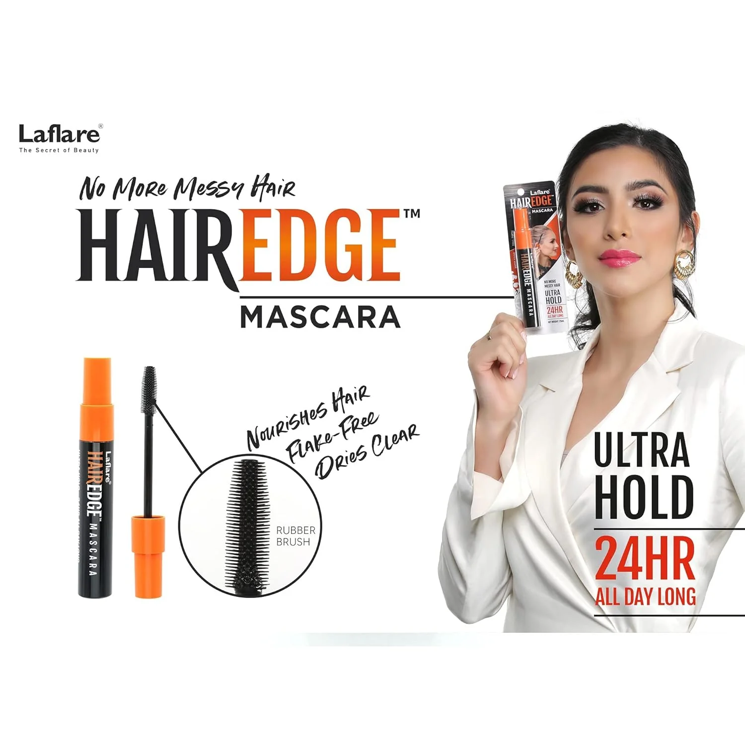 Laflare Hair Edge Mascara, Dries Clear (Ultra Hold) - Image 3