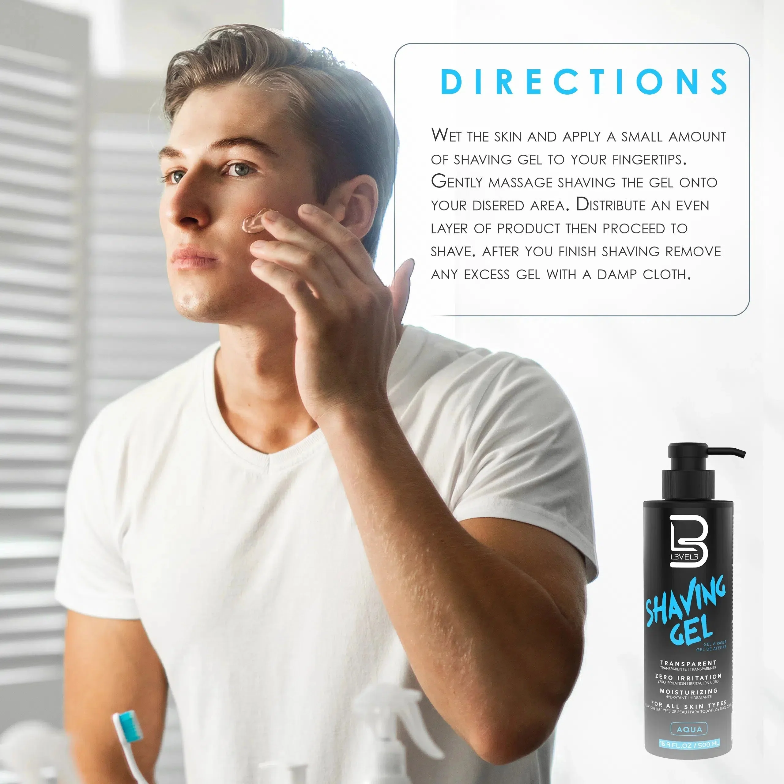 Level3 Shaving Gel 16.9Oz - Image 3