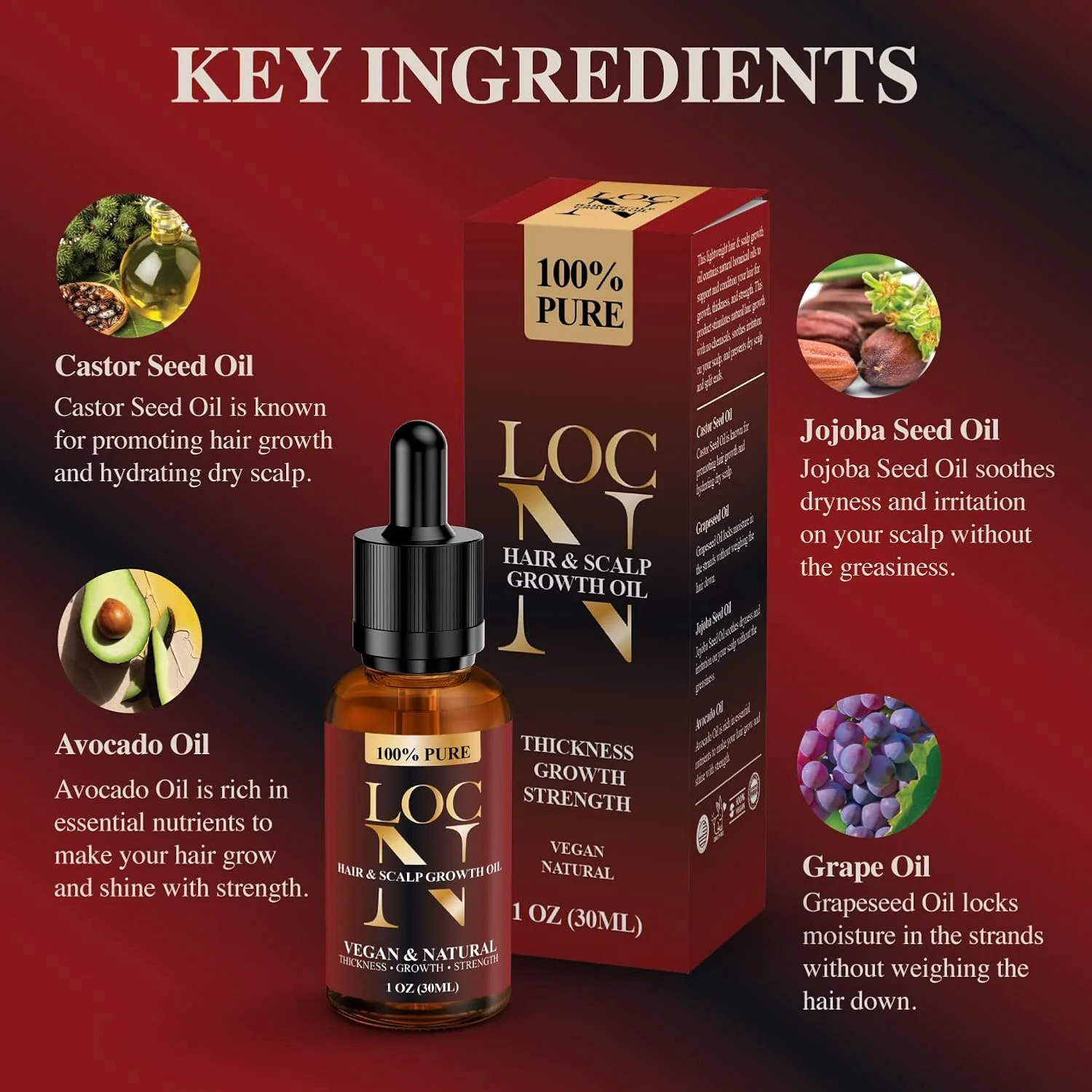 Loc N Hair & Scalp Oil Strengthening 1 oz - Image 2