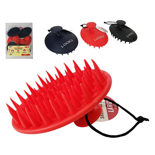 LQQKS Shampoo Brush 6PC  RED / BLACK 6B-3307/D