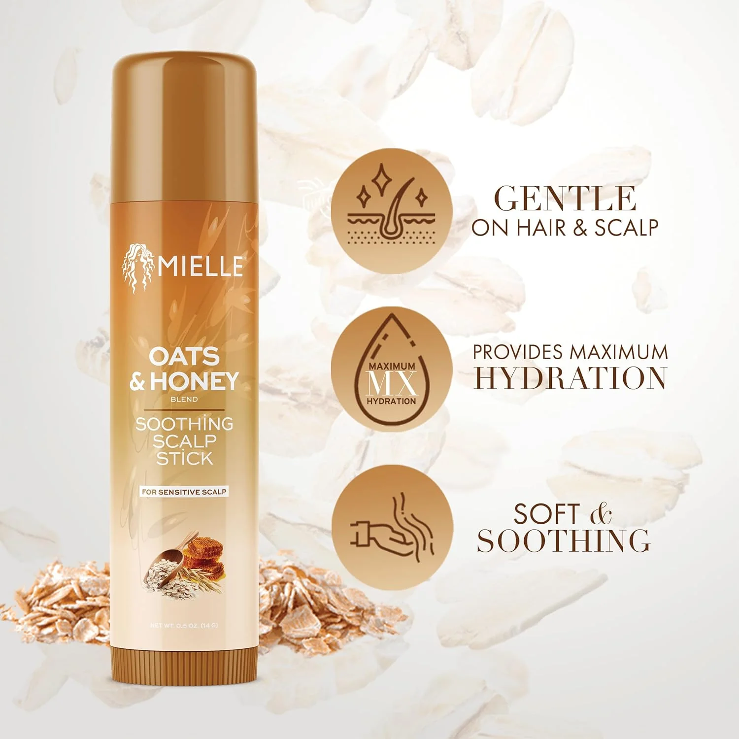 Mielle Organics Oats & Honey Soothing Scalp Stick 0.5 oz - Image 3
