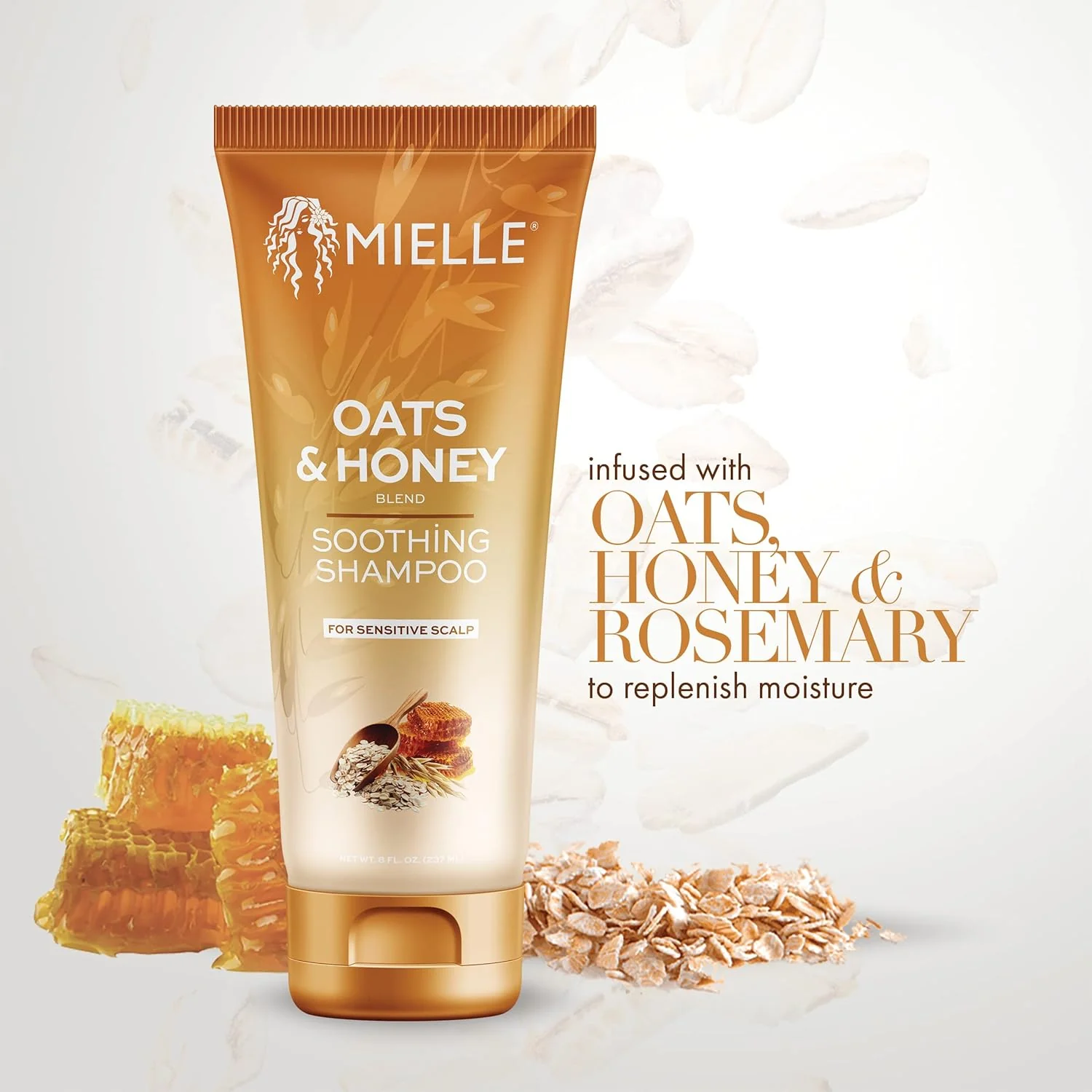 Mielle Organics Oats & Honey Soothing Shampoo 8oz - Image 2