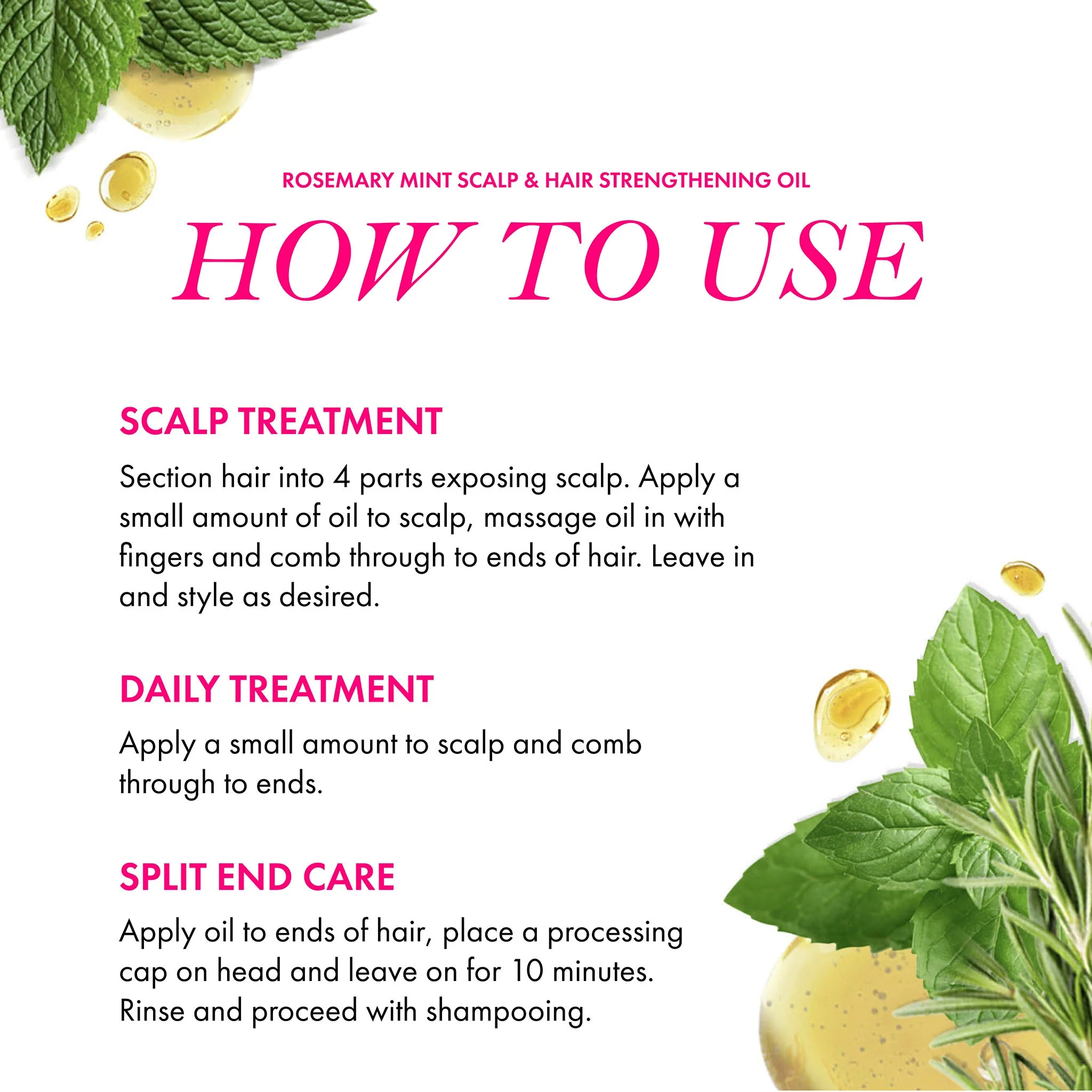 Mielle Rosemary Mint Scalp & Hair Strengthening Oil - Image 3
