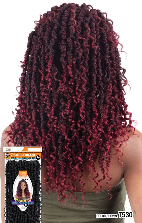 Model Model Glance Braid 3X Afro Water Passion Twist 14" - Image 3