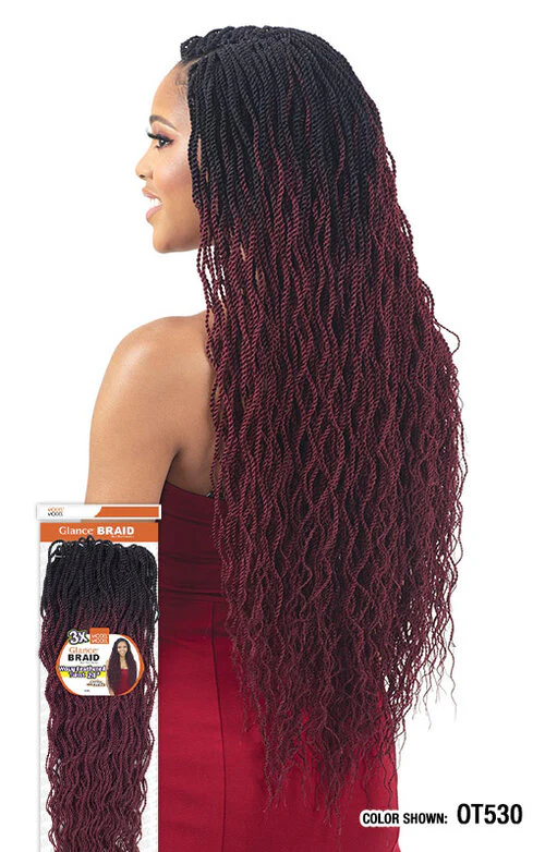 Model Model Glance Braid 3X Wavy Feathered Twist - Image 3