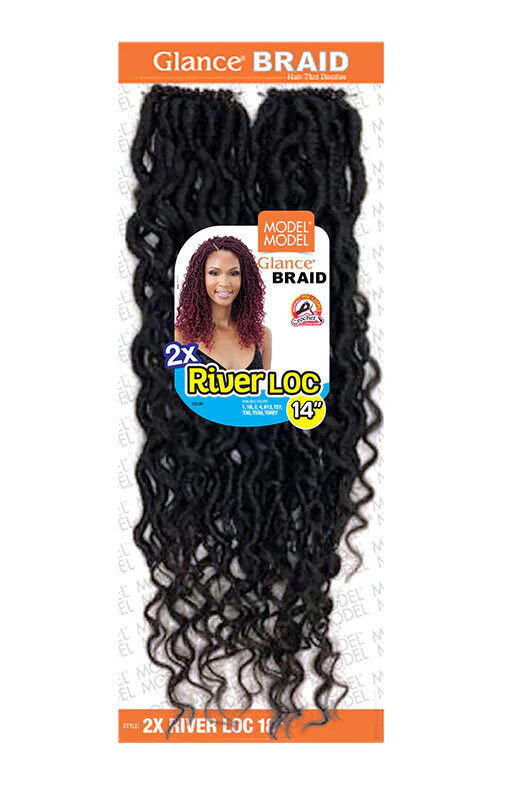 Model Model Crochet Braids Glance 2X River Loc 14" - Image 3