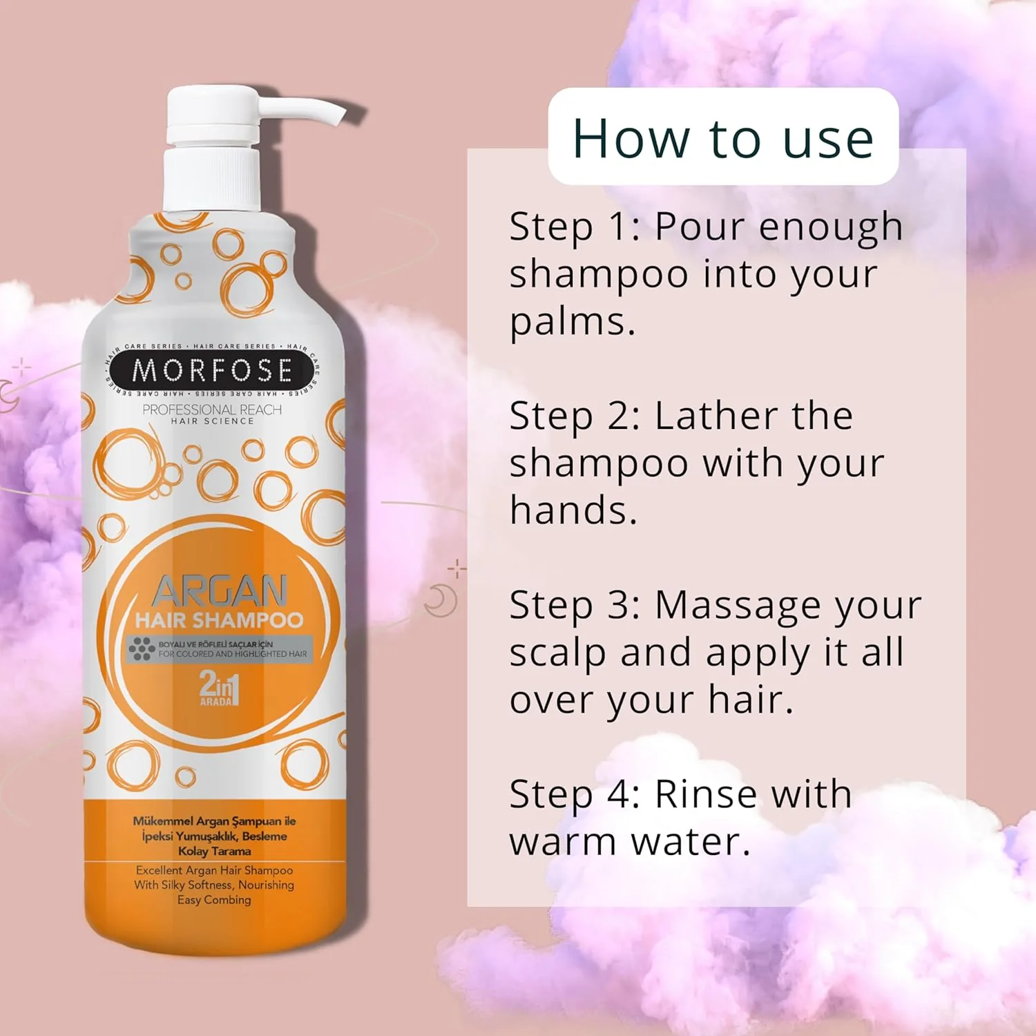 Morfose Hair Shampoo Argan 33.81oz - Image 3