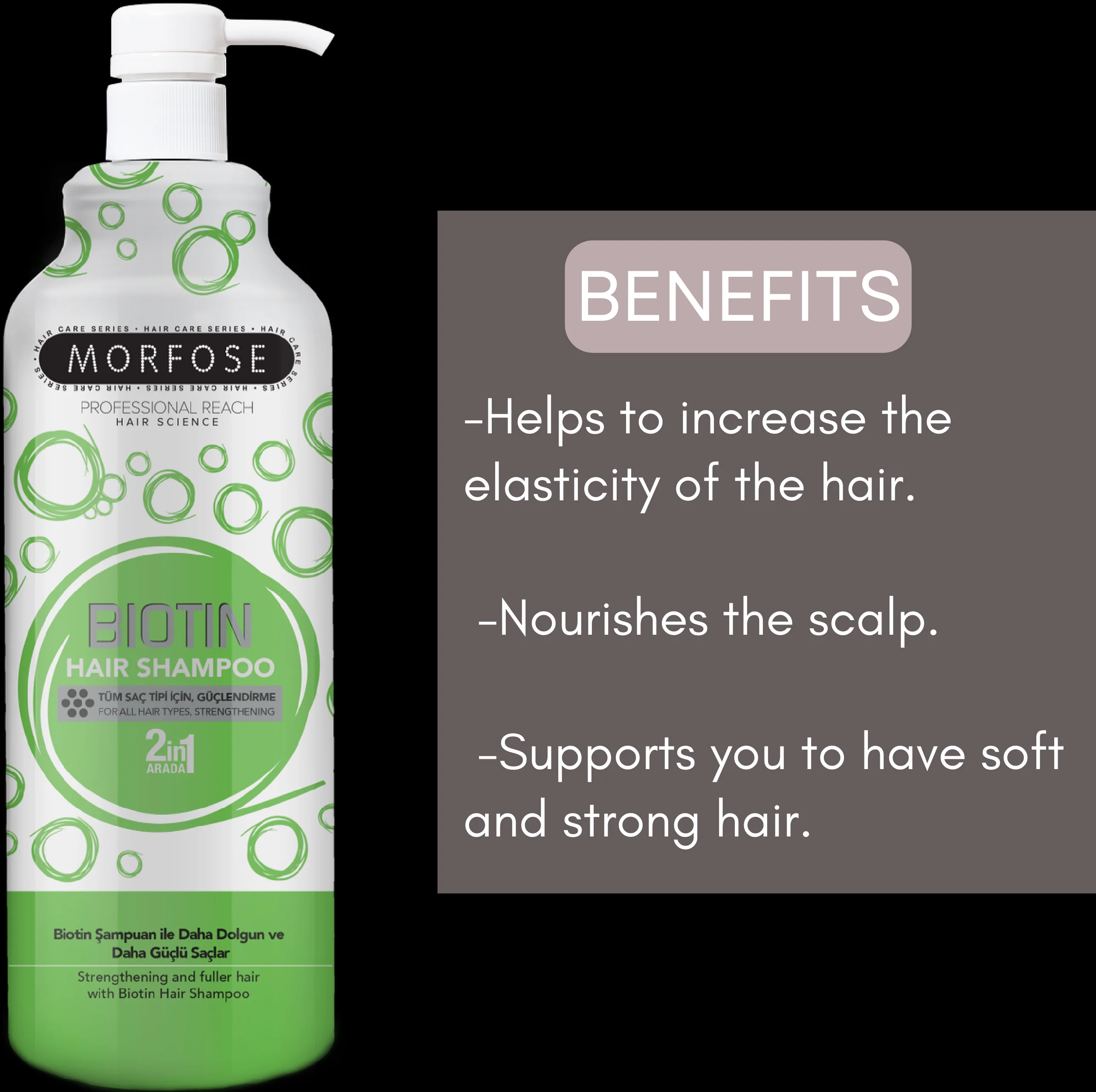 Morfose Hair Shampoo Biotin 33.81oz - Image 3