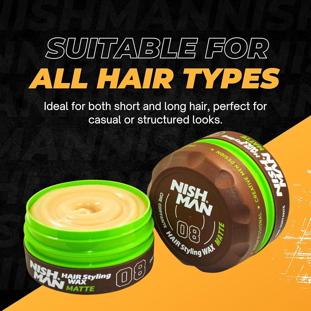Nishman HAIR STYLING AQUA WAX 08 MATTE 150ML - Image 3