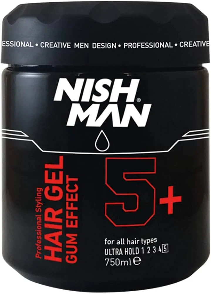 Nishman HAIR STYLING GEL GUM EFFECT 5+ ULTRA HOLD 750ml
