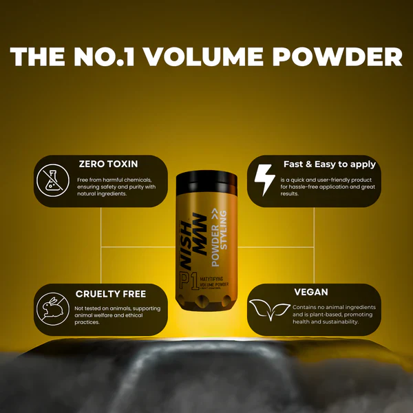 Nishman  Powder Styling Mattifying Ultra Hold Hair Styling Powder for Strong - Image 4