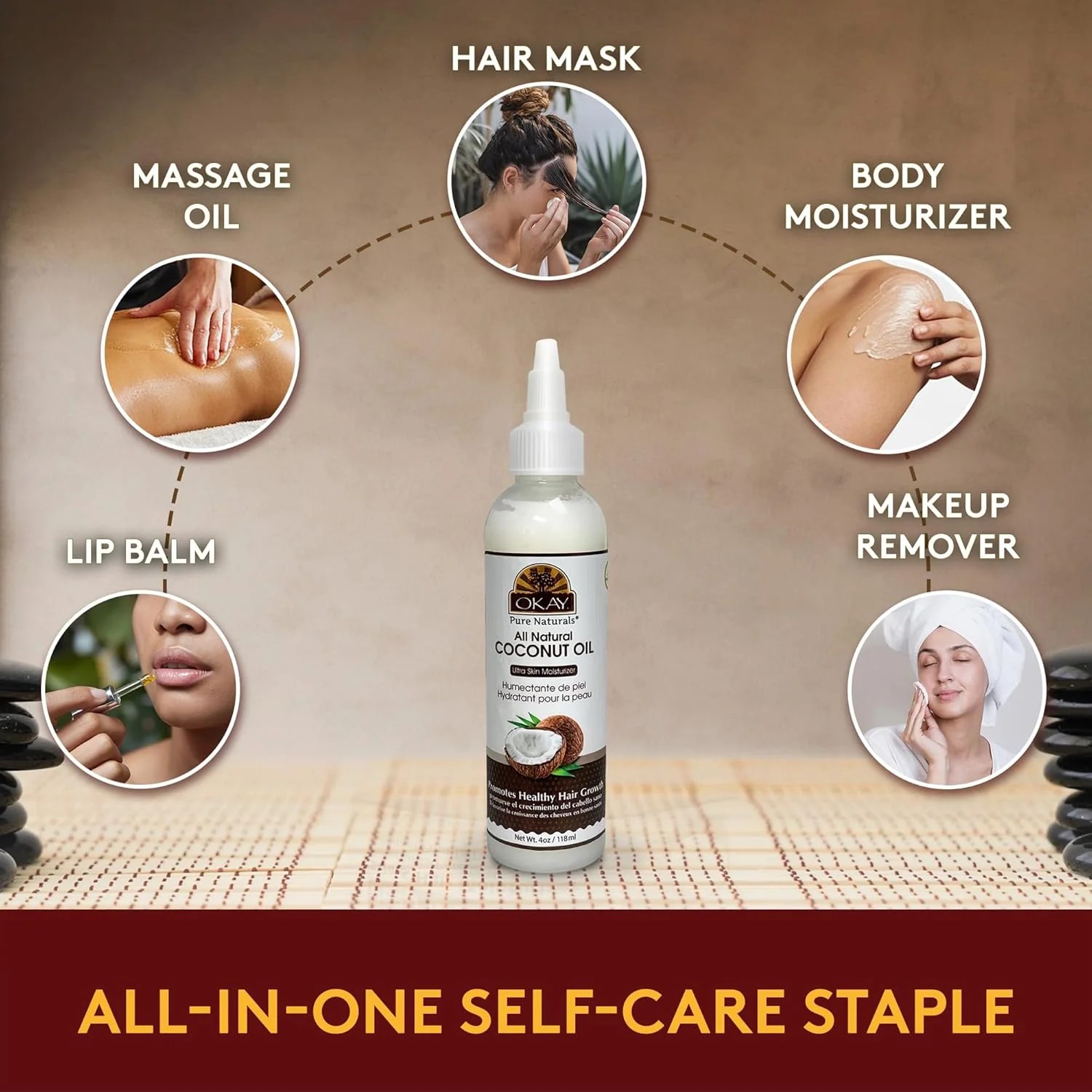Okay Coconut Oil Deep Moisturizing 6oz Hair & Skin Care - Image 2
