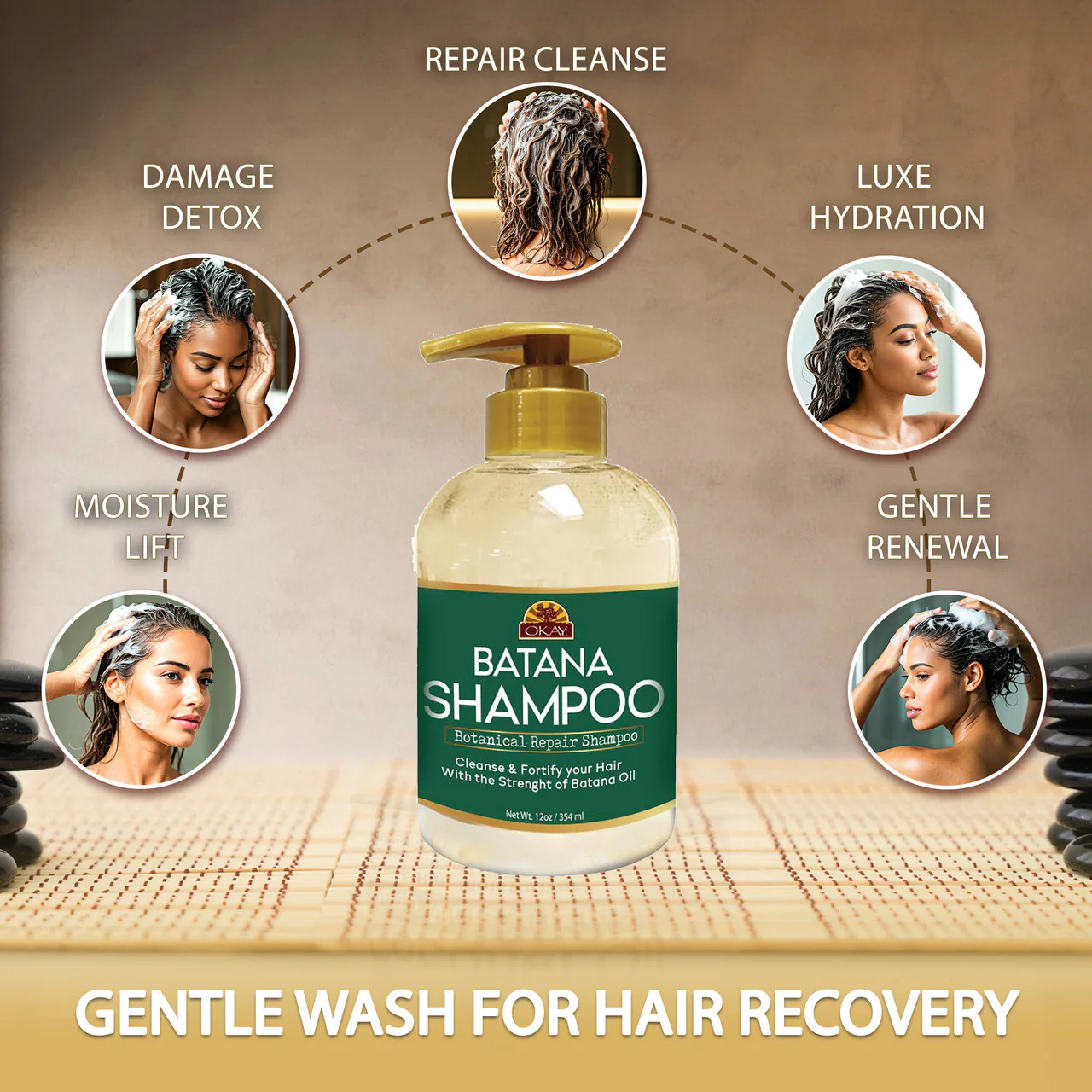 OKAY Batana Shampoo 12 oz - Image 2