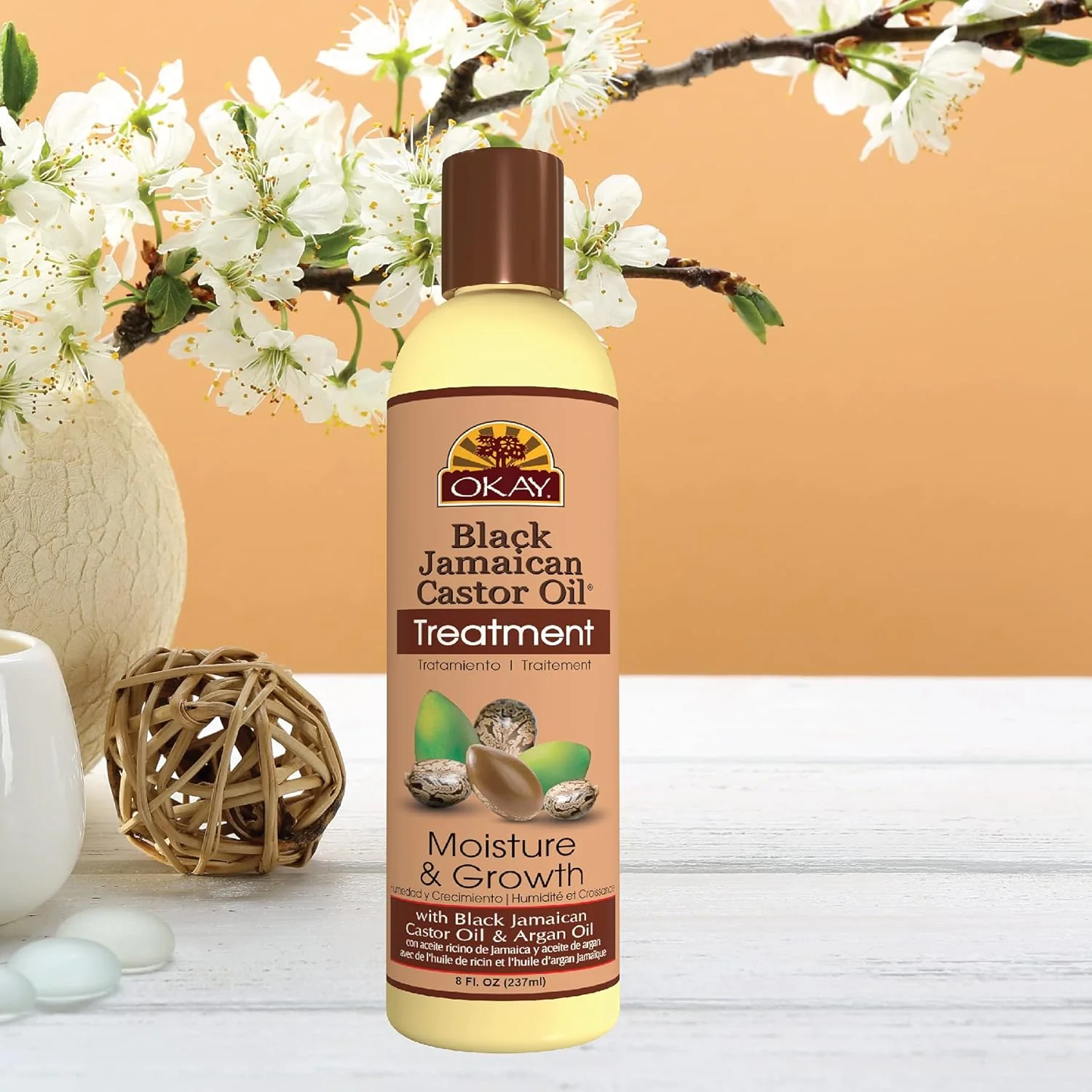 OKAY Black Jamaican Castor Oil Hair 8oz - Image 3