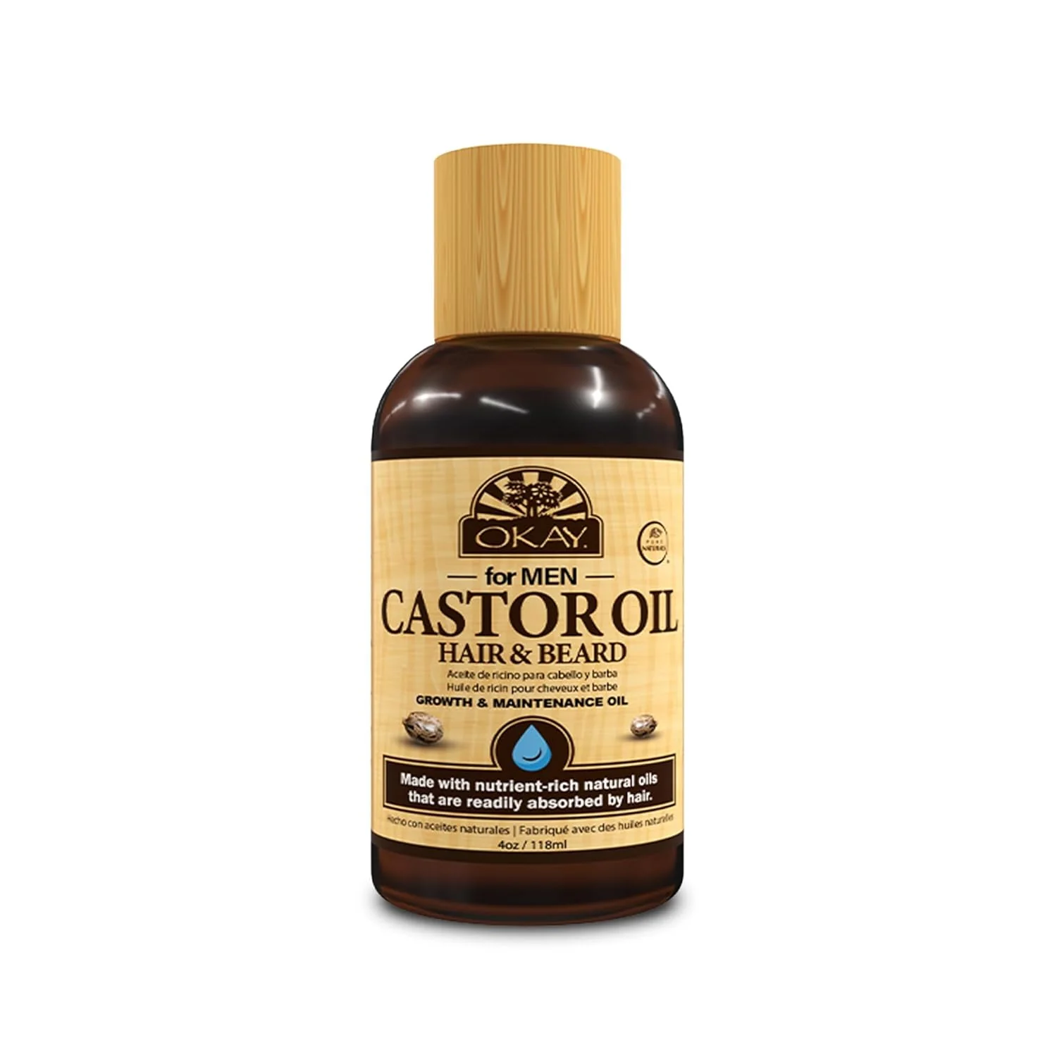 Okay For Men Castro Oil Nourishing Strong, Hair & BEAED 4oz