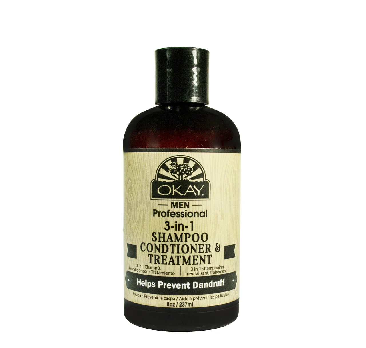 OKAY Men's 3 In 1 Shampoo Conditioner Treatment 8 oz