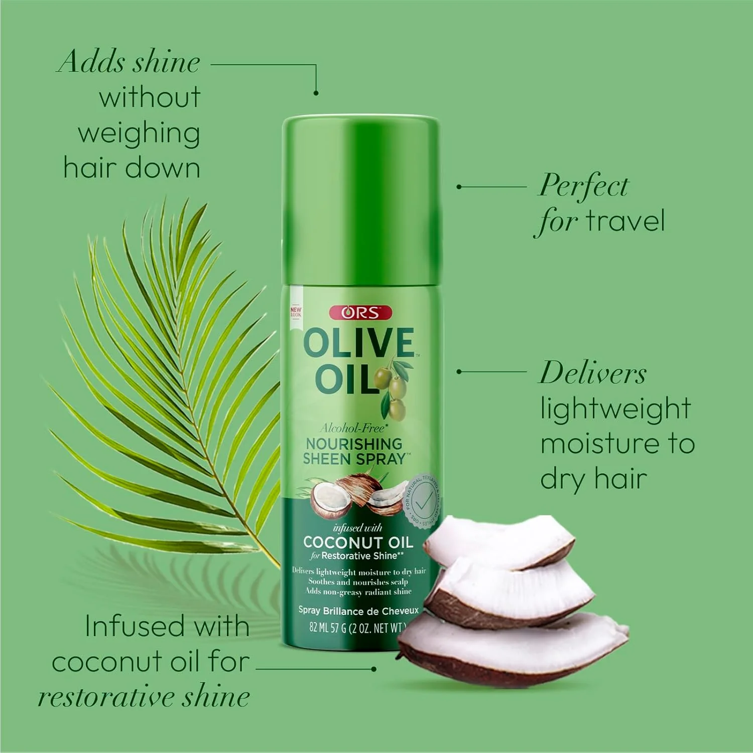 ORS Olive Oil Nourishing Sheen Spray with Coconut Oil - 11.7 oz - Image 3