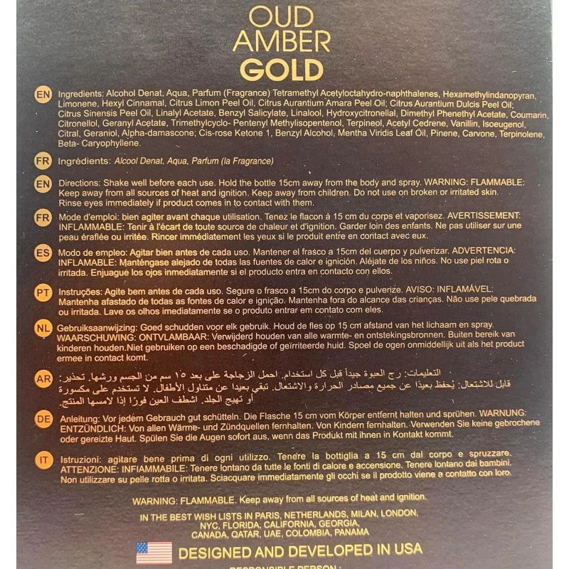 Oud Amber Gold Eau de Parfum – 3.4 oz - Image 4