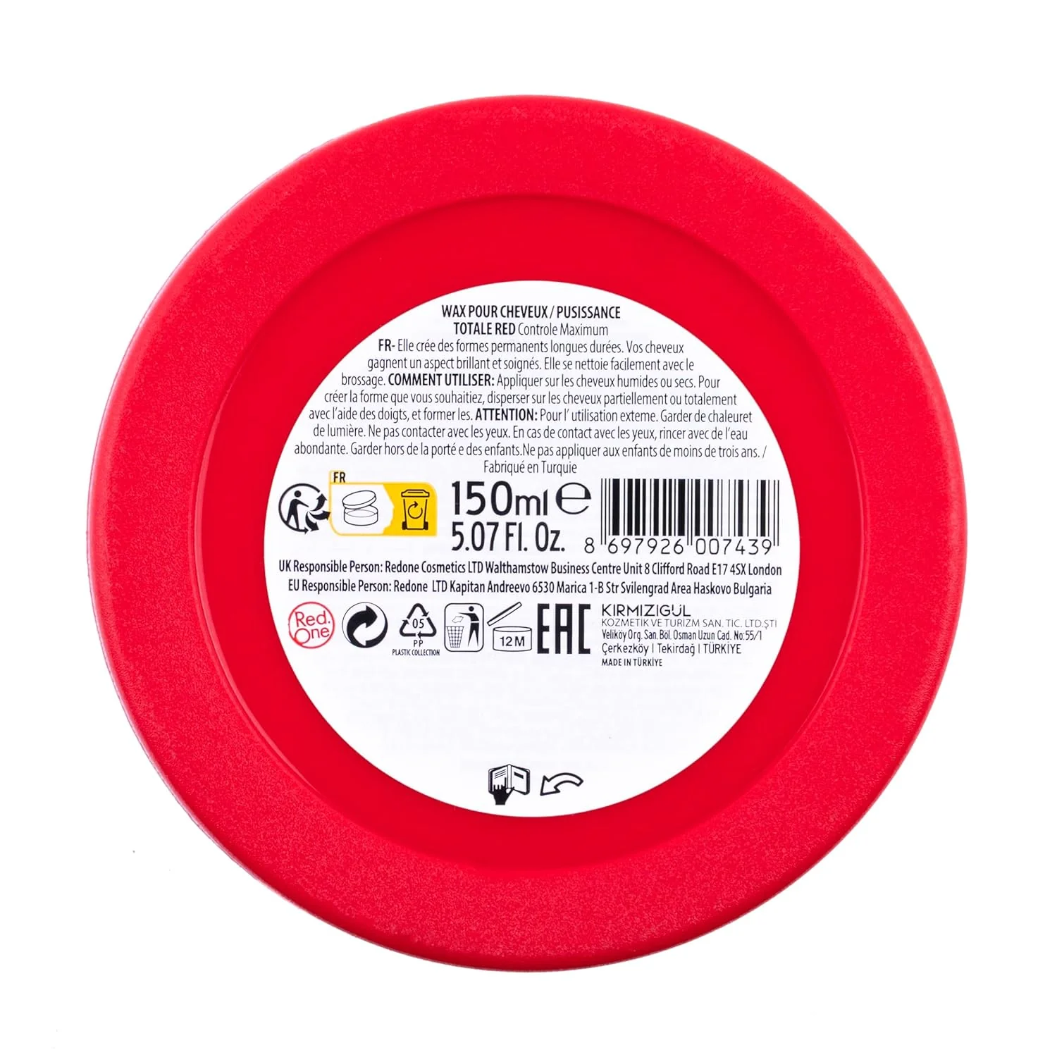 P&B Red One Max Control Aqua Hair Wax Red - Image 7