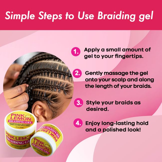 Pink Lemon Braiding Gel - Image 4