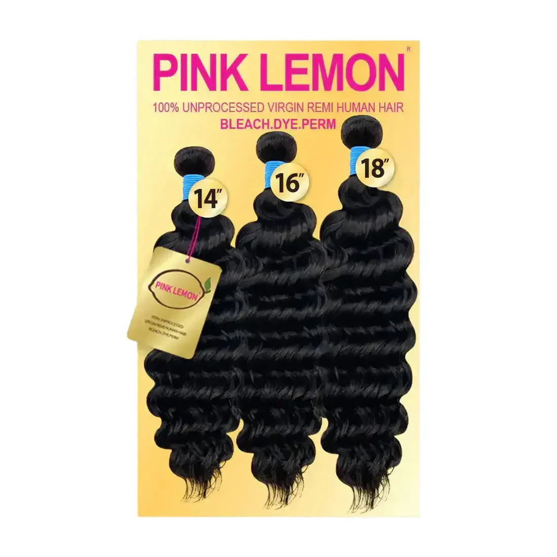 PINK LEMON DEEP WAVE HUMAN HAIR (3-Pack)