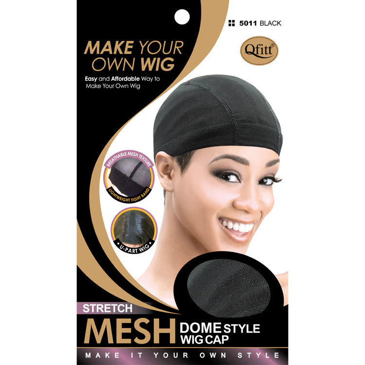 QFITT Stretch Mesh Dome Style Black Wig Cap - 5111