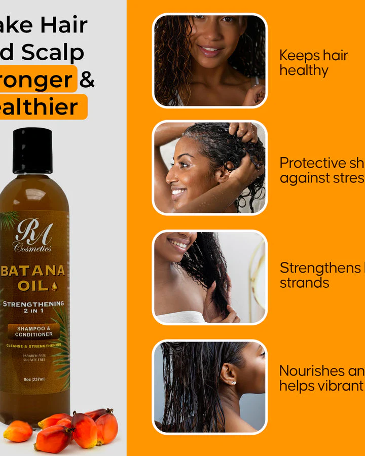 RA Cosmetics Batana Oil 2in1 Shampoo Conditioner 8oz - Image 2