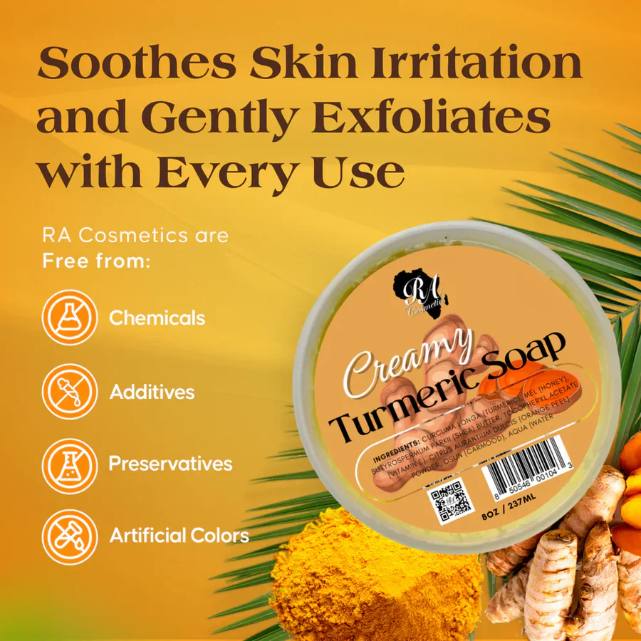 RA Creamy Turmeric Soap 8oz - Image 2
