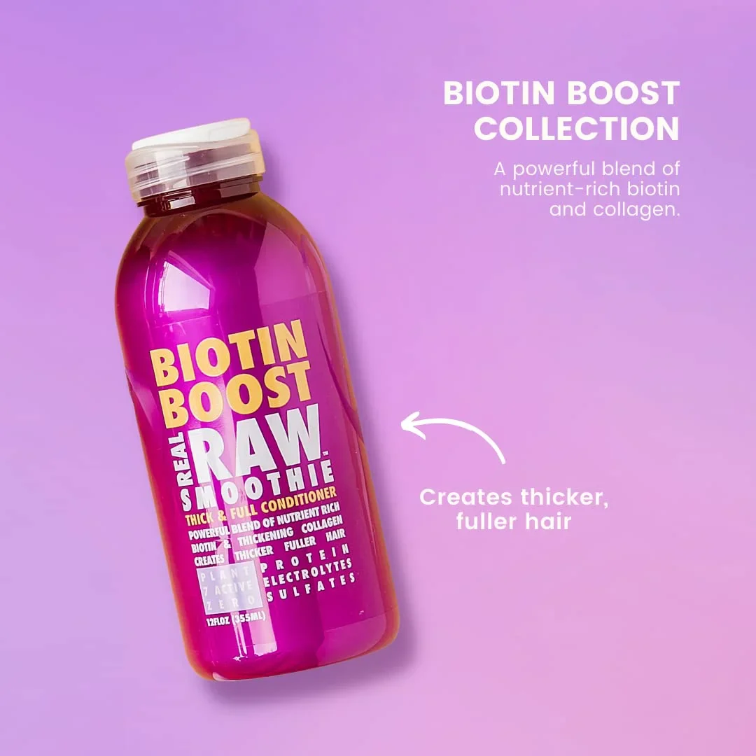 Real Raw Shampoothie Biotin Boost Conditioner 12 oz - Image 2