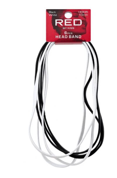 RED 10mm Headband 6pcs (B & W) - Image 2