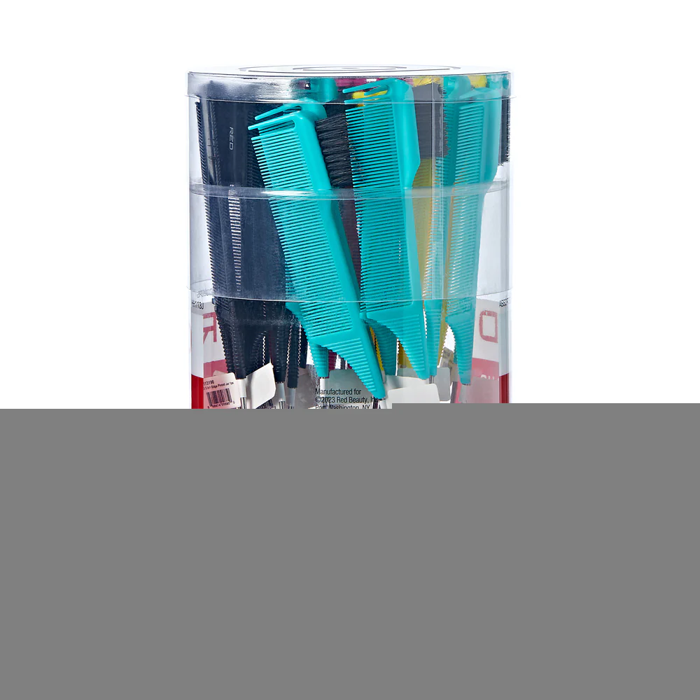 Red 3 in 1 Edge Brush and Pintail Comb - Image 3